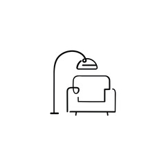 Furniture Line Style Icon Design