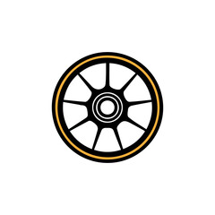 Fototapeta premium simple design motorbike rim icon