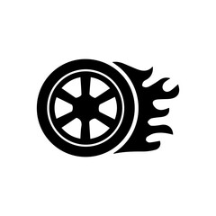 Obraz premium simple design car tire icon