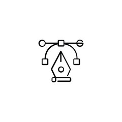 Pen Tool Line Style Icon Design