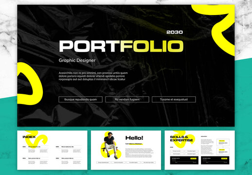 Black And Yellow Creative Portfolio