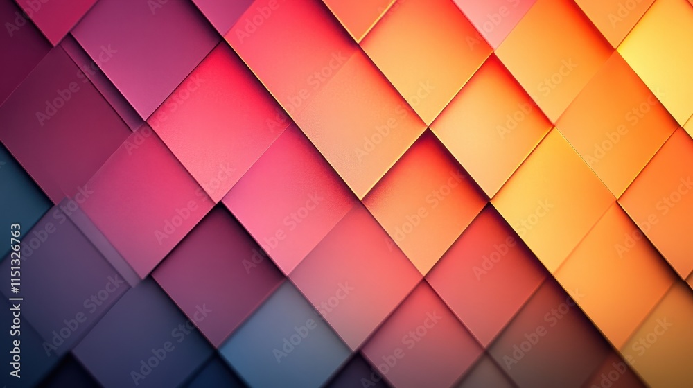 Wall mural gradient diamond pattern background