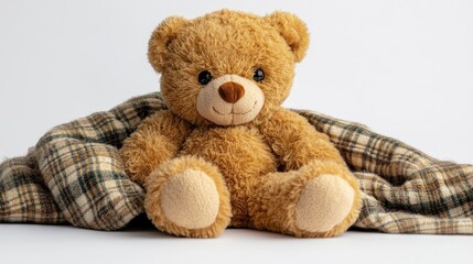 Obraz premium Isolated brown teddy bear on white background