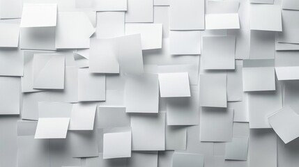 Isolated white sticky note on white background