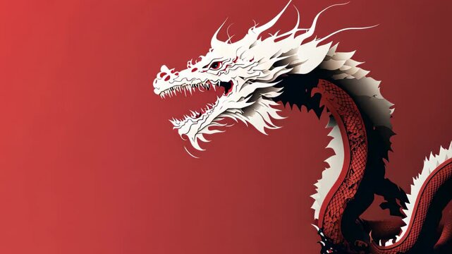 Happy chinese new year background realistic dragon character.