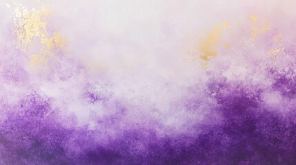 Obraz premium A cloudy twilight scene with hues of purple and gold blending together, leaving ample room for text.