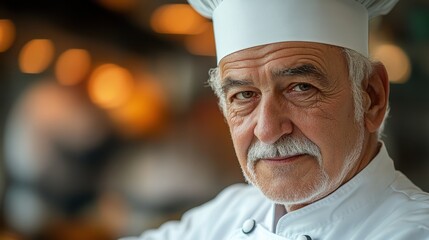 Man with a chef's hat, looking proud