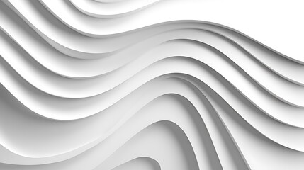 Obraz premium Abstract white wavy layered background.