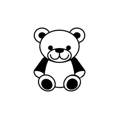 teddy bear simple icon , vectors