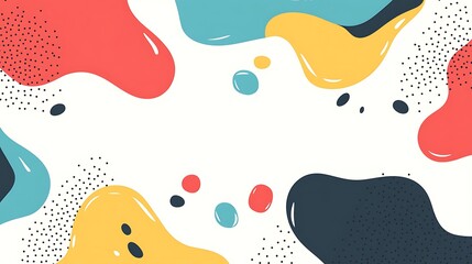 Naklejka premium Abstract colorful liquid shapes design.