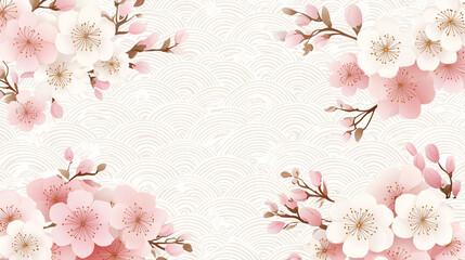 和柄-雲と桜