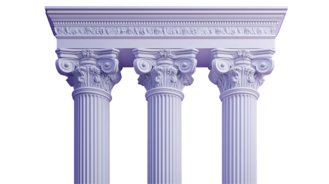 Classic column arch isolated on background 