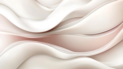 Obraz premium Abstract wavy, flowing, soft, smooth, elegant, light, cream, beige, and blush pink color design.