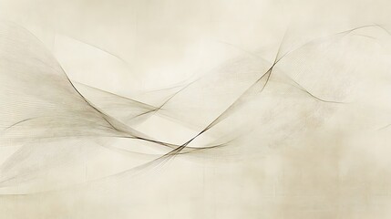 Abstract, soft, flowing lines in beige and brown tones.