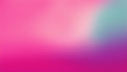 Obraz premium Abstract magenta pastel holographic blurred grainy gradient background texture. Colorful digital grain soft noise effect pattern template banner card poster voucher