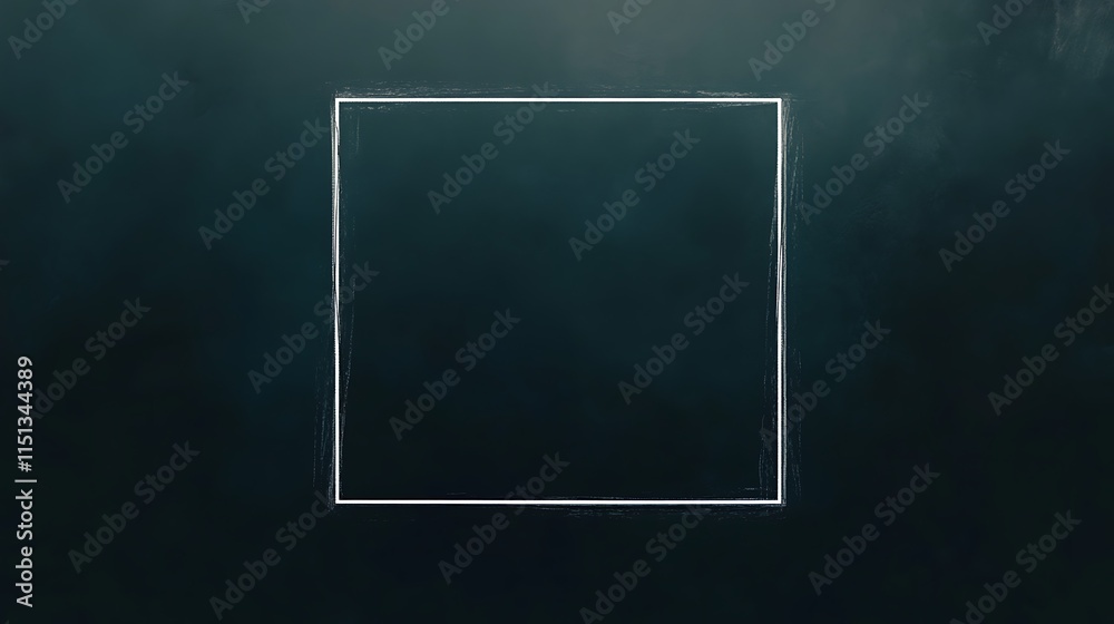 Aufkleber Empty square frame on a dark background.