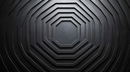 Abstract dark concentric octagonal pattern.