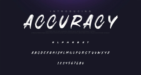 Vector brush style font, alphabet, and typeface