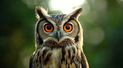 Owl in nature background