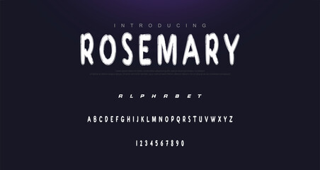 Vector brush style font, alphabet, and typeface