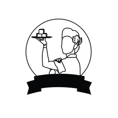 Tofu Logo Simple Outline Illustration