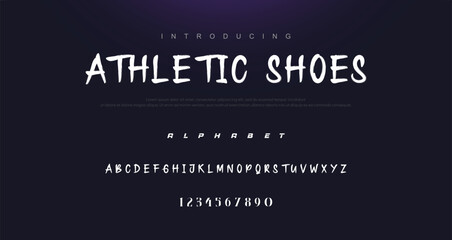 Vector brush style font, alphabet, and typeface
