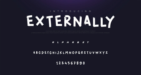 Vector brush style font, alphabet, and typeface