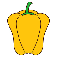 yellow bell pepper illustration