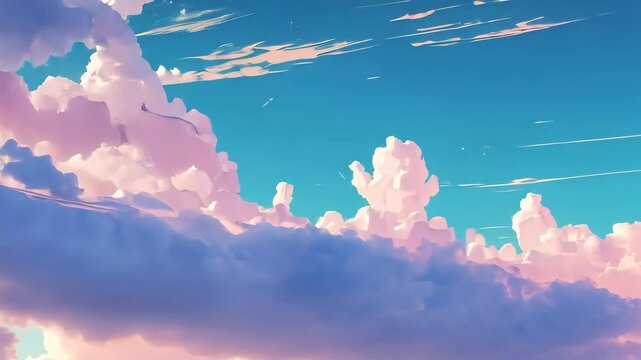 Watercolor style of sky sweet color background