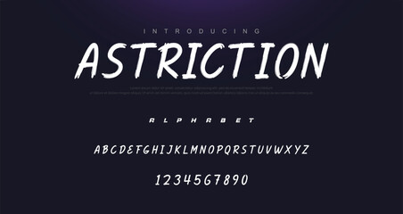 Vector brush style font, alphabet, and typeface