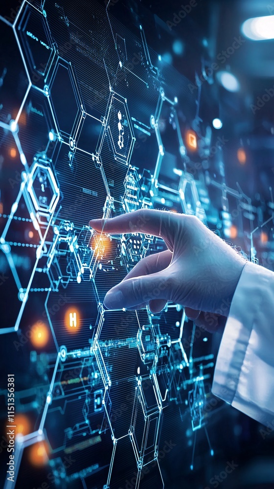 Wall mural a healthcare professional explaining data privacy measures to a patient using a digital presentation