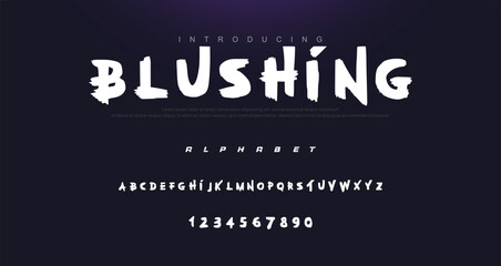 Brush Font. Hand Lettering Sketch Font. Vector Alphabet