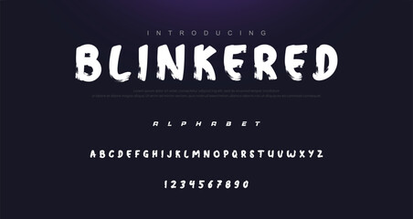Brush Font. Hand Lettering Sketch Font. Vector Alphabet