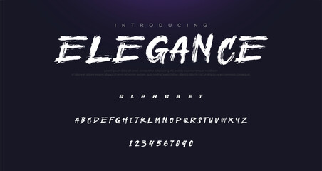 Brush Font. Hand Lettering Sketch Font. Vector Alphabet