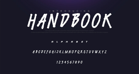 Brush Font. Hand Lettering Sketch Font. Vector Alphabet