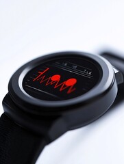 Fototapeta premium A close-up of a patient monitoring wearable device, sleek design, real-time data visualization