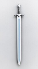 Detailed Illustration of a Fantasy Sword on a Plain Background