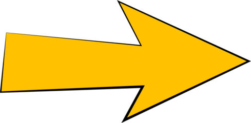 A yellow arrow pointing to the right with five other arrows pointing in different directions. Concept of direction and movement, with the arrows representing different paths or choices