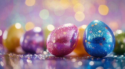 Sparkling Easter Eggs Festive Holiday Decoration