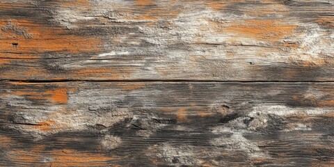 Obraz premium Aged wooden painted surface showcases a beautifully textured appearance, highlighting the charm of an aged wooden painted surface against a natural backdrop, creating a stunning visual appeal.