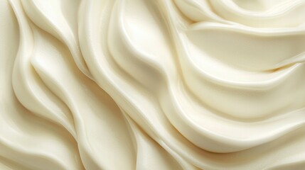 Obraz premium Smooth Creamy Texture of Luxurious White Fabric with Elegant Folds and Soft Waves in a Minimalist Abstract Background