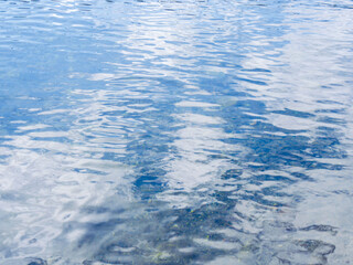 川の水面に映る冬の青空13