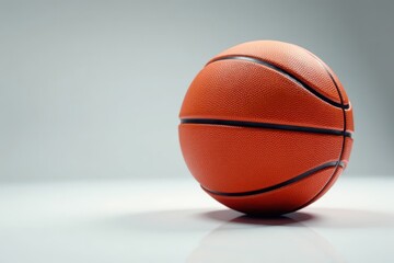 Obraz premium Basketball ball bouncing on white surface with blurred edges, texture, basketball