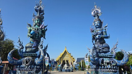 entrance of blue temple in chiang rai