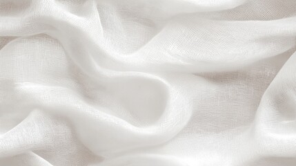 Obraz premium wrinkle white linen cloth, abstract background natural material