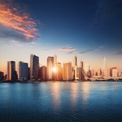 Fototapeta premium City skyline wallpaper