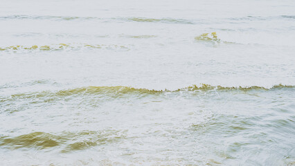 Real photo sea water waves, abstract background, nature power, pale grey light contrast beige matte