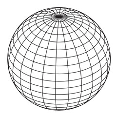 Illustration of meridian globe line art style