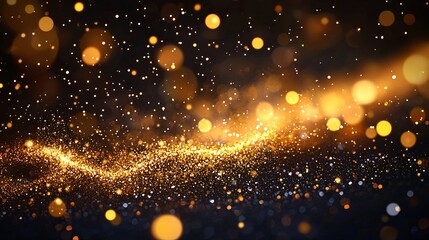 Obraz premium Abstract Gold Glitter Particles Background