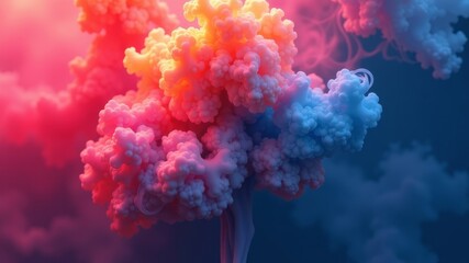 Fototapeta premium abstract frame of colored smoke